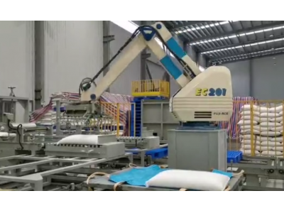 面粉搬運(yùn)碼垛機(jī)器人視頻